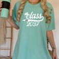 Class Of 2037 First Day Of School Graduation Grow With Me Women's Comfort Colors T-Shirt Chalky Mint