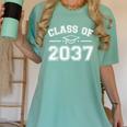 Class Of 2037 Grow With Me Graduation First Day Kindergarten Women's Comfort Colors T-Shirt Chalky Mint