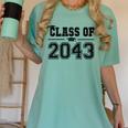 Class Of 2043 Grow With Me Graduation First Day Of School Women's Comfort Colors T-Shirt Chalky Mint