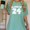 Class Of 24 2024 School Tee Shirt Graduation Class Party Women's Comfort Colors T-Shirt Chalky Mint