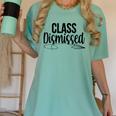 Class Dismissed Graduation End Of School Student Teacher Women's Comfort Colors T-Shirt Chalky Mint