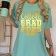 College Grad Class Of 2025 Senior Graduate Graduation Women's Comfort Colors T-Shirt Chalky Mint