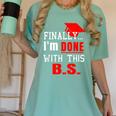 College Graduation T Shirt Senior Finally Done Women's Comfort Colors T-Shirt Chalky Mint