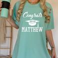 Congrats 2018 Matthew College High School Graduation T-Shir Women's Comfort Colors T-Shirt Chalky Mint