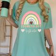 Cosmetology Instructor Cosmetologist Graduation Rainbow Women's Comfort Colors T-Shirt Chalky Mint