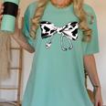 Cow Print Bow And Stethoscope Nurse RN Graduation Coquette Women's Comfort Colors T-Shirt Chalky Mint