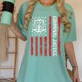 Criminal Justice Major College Student Graduate Graduation Women's Comfort Colors T-Shirt Chalky Mint