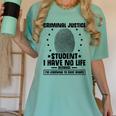 Criminal Justice School Degree Graduation Day Student Women's Comfort Colors T-Shirt Chalky Mint