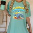 I Crushed Kindergarten Monster Truck Graduation Boys Kids Women's Comfort Colors T-Shirt Chalky Mint