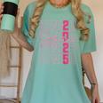 Cute Girls Women Class 2025 Graduation Senior Coquette Bow Women's Comfort Colors T-Shirt Chalky Mint