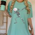 Dabbing Skeleton Nurse Halloween Graduation Women's Comfort Colors T-Shirt Chalky Mint