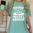 Dad Of a 2018 Senior Graduation Women's Comfort Colors T-Shirt Chalky Mint