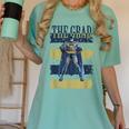 DC Comics Graduation Batman The Grad Power Stance Women's Comfort Colors T-Shirt Chalky Mint