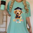 Dog Class Of 2024 Graduation Senior 2024 Men Women Girls Kids Women's Comfort Colors T-Shirt Chalky Mint