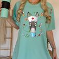 Donkey Nurse RN ER Nursing School Graduation Women's Comfort Colors T-Shirt Chalky Mint