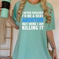 Never Dreamed I'd Be a Sexy Auditor Graduation Women's Comfort Colors T-Shirt Chalky Mint