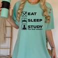 Eat Sleep Study For Bar Exam Lawyer Graduation Women's Comfort Colors T-Shirt Chalky Mint