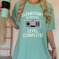 Elementary School Graduation Shirt Level Complete Gamer Women's Comfort Colors T-Shirt Chalky Mint