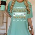 My Favorite Airman Calls Me Grandpa Airman Graduation Premium Women's Comfort Colors T-Shirt Chalky Mint