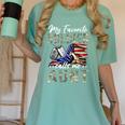 My Favorite Soldier Calls Me Aunt US Army Graduation Aunt Women's Comfort Colors T-Shirt Chalky Mint