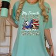 My Favorite Soldier Calls Me Nephew Army Graduation Nephew Women's Comfort Colors T-Shirt Chalky Mint