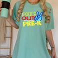 First Day Of School Shirt Peace Out Pre-K Graduation Kids So Women's Comfort Colors T-Shirt Chalky Mint