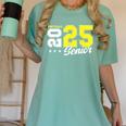 Football Senior Night Football Senior 2025 Graduation 55 Women's Comfort Colors T-Shirt Chalky Mint