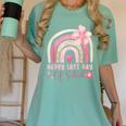 Fun Happy Last Day Of School Girl Student Graduation Rainbow Women's Comfort Colors T-Shirt Chalky Mint