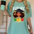 Future HBCU Grad Afro Girl College Graduation Kids Women's Comfort Colors T-Shirt Chalky Mint