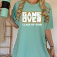 Game Over Class Of 2018 Graduation Shirt Women's Comfort Colors T-Shirt Chalky Mint