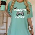 Gamers Graduation I Graduated Play Time Gamer Women's Comfort Colors T-Shirt Chalky Mint