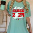 Girlfriend Of a 2025 Graduate Prom Graduation 25 VolleyBall Women's Comfort Colors T-Shirt Chalky Mint