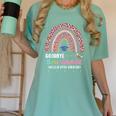 Goodbye 5TH Grade Graduation 2024 Hello 6TH Grade Rainbow Women's Comfort Colors T-Shirt Chalky Mint