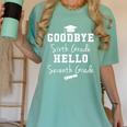 Goodbye 6th Grade Hello 7th Grade Graduation T-Shirt Women's Comfort Colors T-Shirt Chalky Mint
