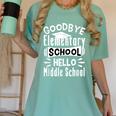 Goodbye Elementary School Graduation Hello Middle School Women's Comfort Colors T-Shirt Chalky Mint