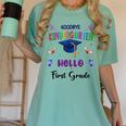 Goodbye Kindergarten Graduation Class 2025 1st Grade Kids Women's Comfort Colors T-Shirt Chalky Mint