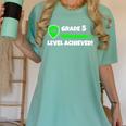 Grade 5 Level Achieved Video Gamer 5th Grade Graduation Women's Comfort Colors T-Shirt Chalky Mint