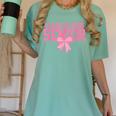 Graduate 2025 Class Of 2025 Senior Coquette Bow Graduation Women's Comfort Colors T-Shirt Chalky Mint