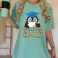 Graduate Penguin Class Of 2025 Kids Graduation Women's Comfort Colors T-Shirt Chalky Mint