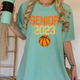 Graduate Senior Class 2023 Basketball Player Graduation Grad Women's Comfort Colors T-Shirt Chalky Mint