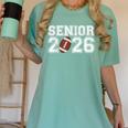Graduate Senior Class Of 2026 Graduation American Football Women's Comfort Colors T-Shirt Chalky Mint