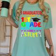 I Graduated From 1st Grade Graduation Matching Student Women's Comfort Colors T-Shirt Chalky Mint
