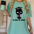 I Graduated Class Of2023 Cat Graduation Women's Comfort Colors T-Shirt Chalky Mint