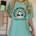 I Graduated Can I Go Back To Bed Now 2024 Graduation Panda Women's Comfort Colors T-Shirt Chalky Mint