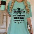 I Graduated Can I Go Back To Bed Class Of 2022 Graduation Women's Comfort Colors T-Shirt Chalky Mint
