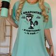 I Graduated Graduate Class 2025 Cat Graduation Women's Comfort Colors T-Shirt Chalky Mint