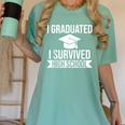 I Graduated I Survived High School Graduation Women's Comfort Colors T-Shirt Chalky Mint