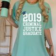Graduation 2019 Criminal Justice Tshirt Women's Comfort Colors T-Shirt Chalky Mint
