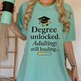 Graduation 2025 Degree Unlocked Adulting Still Loading Women's Comfort Colors T-Shirt Chalky Mint