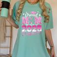 Graduation 2025 Proud Mom Of 2025 Graduate Floral Women Women's Comfort Colors T-Shirt Chalky Mint